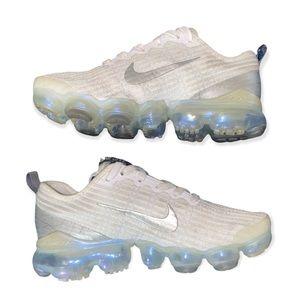 NIKE AIR VAPORMAX FLYKNIT 3 GS 'WHITE SILVER'